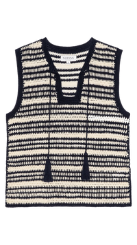 Nation LTD Priscilla Crochet Tank in Seascape Stripe