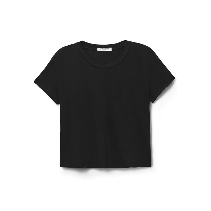Perfect White Tee Harley Crew Neck Tee in Black