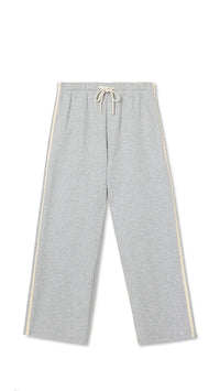 Perfect White Tee Claud Track Pant in Heather Grey/Ivory