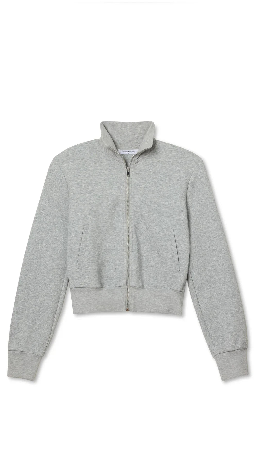 Perfect White Tee Milana Track Jacket in Heather Grey