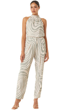 Misa Perry High Waisted Pant in Abstract Zebra