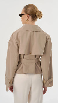 Lamarque Quinn Short Trench in Khaki