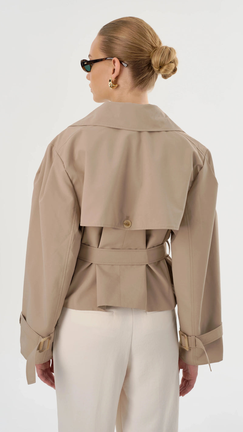 Lamarque Quinn Short Trench in Khaki