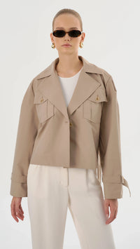 Lamarque Quinn Short Trench in Khaki