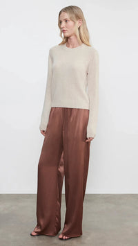 Enza Costa Silk Satin Pantlet in Nutmeg