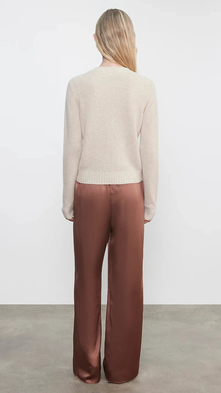 Enza Costa Silk Satin Pantlet in Nutmeg