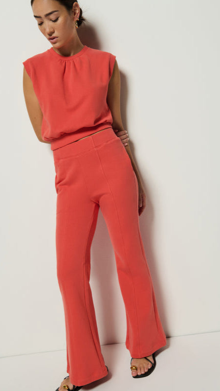 Nation LTD Reece Flare Sweatpants in Coral Kiss