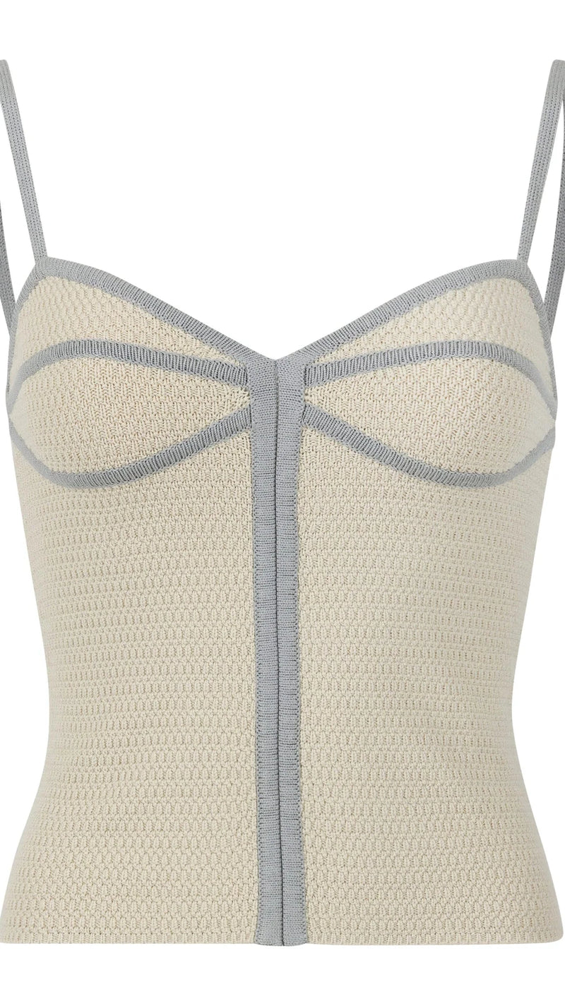 Osis Romi Knit Tank in Chalk