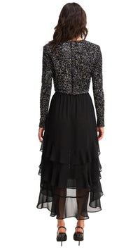 Allison New York Ella Midi Skirt in Black
