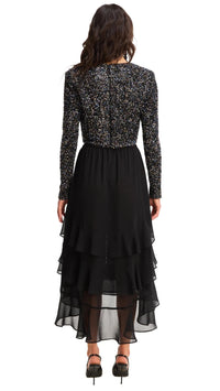 Allison New York Rory Sequin Top in Black Multi