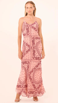 Misa Sariyah Maxi Dress in Rose Bandana