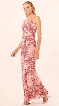 Misa Sariyah Maxi Dress in Rose Bandana