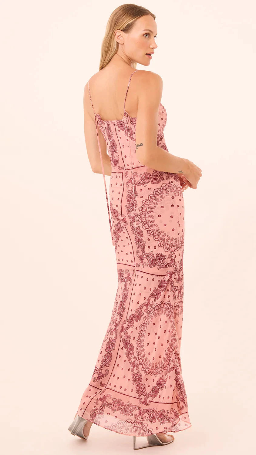Misa Sariyah Maxi Dress in Rose Bandana