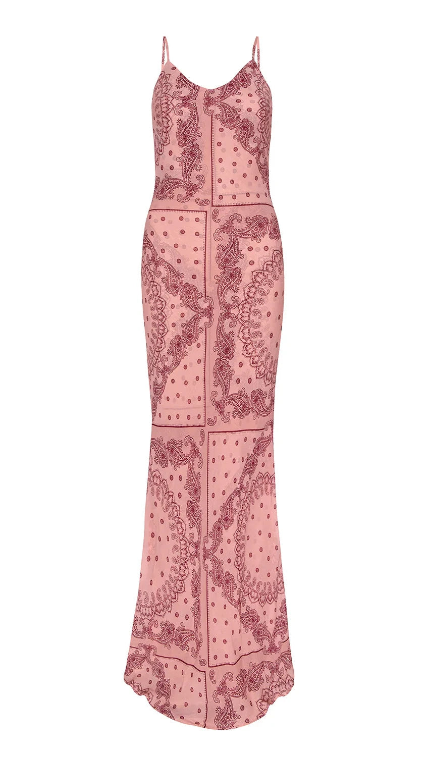 Misa Sariyah Maxi Dress in Rose Bandana