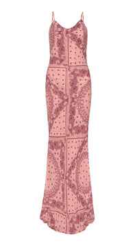 Misa Sariyah Maxi Dress in Rose Bandana