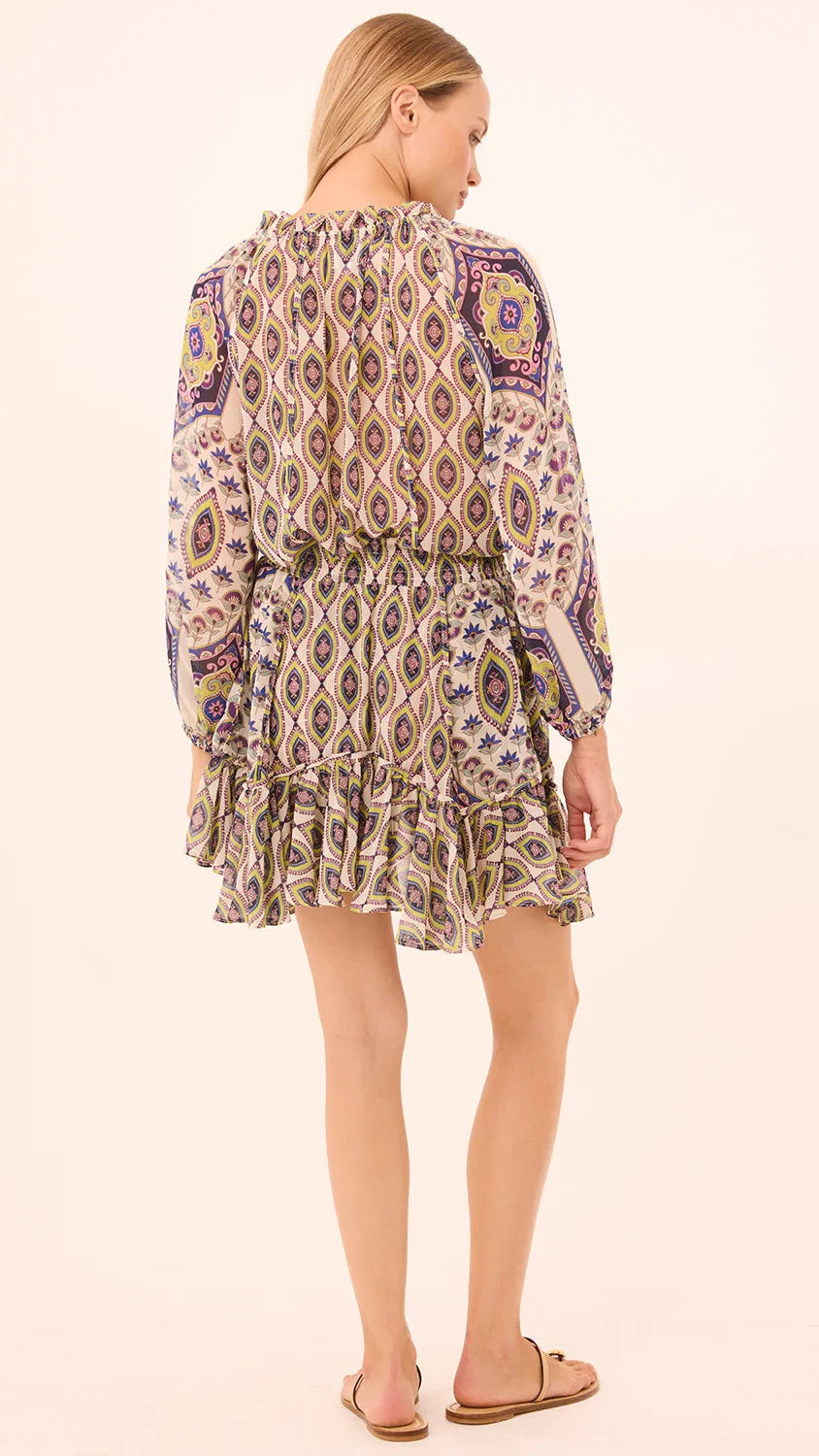 Misa Soma Mini Skirt in Mosaic Eye Chiffon