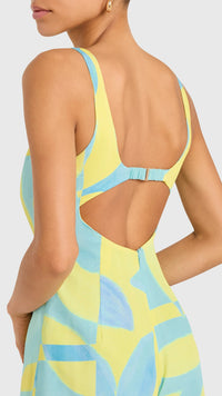 Amanda Uprichard Francie Retro Romper in Echo Print