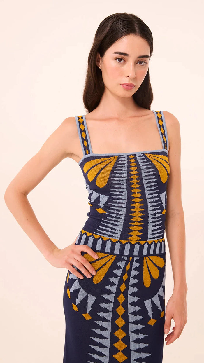 Misa Briar Knit Top in Butterfly Jacquard