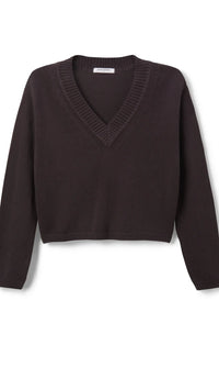 Perfect White Tee Addie Cotton Oversized Sweater in Cocoa