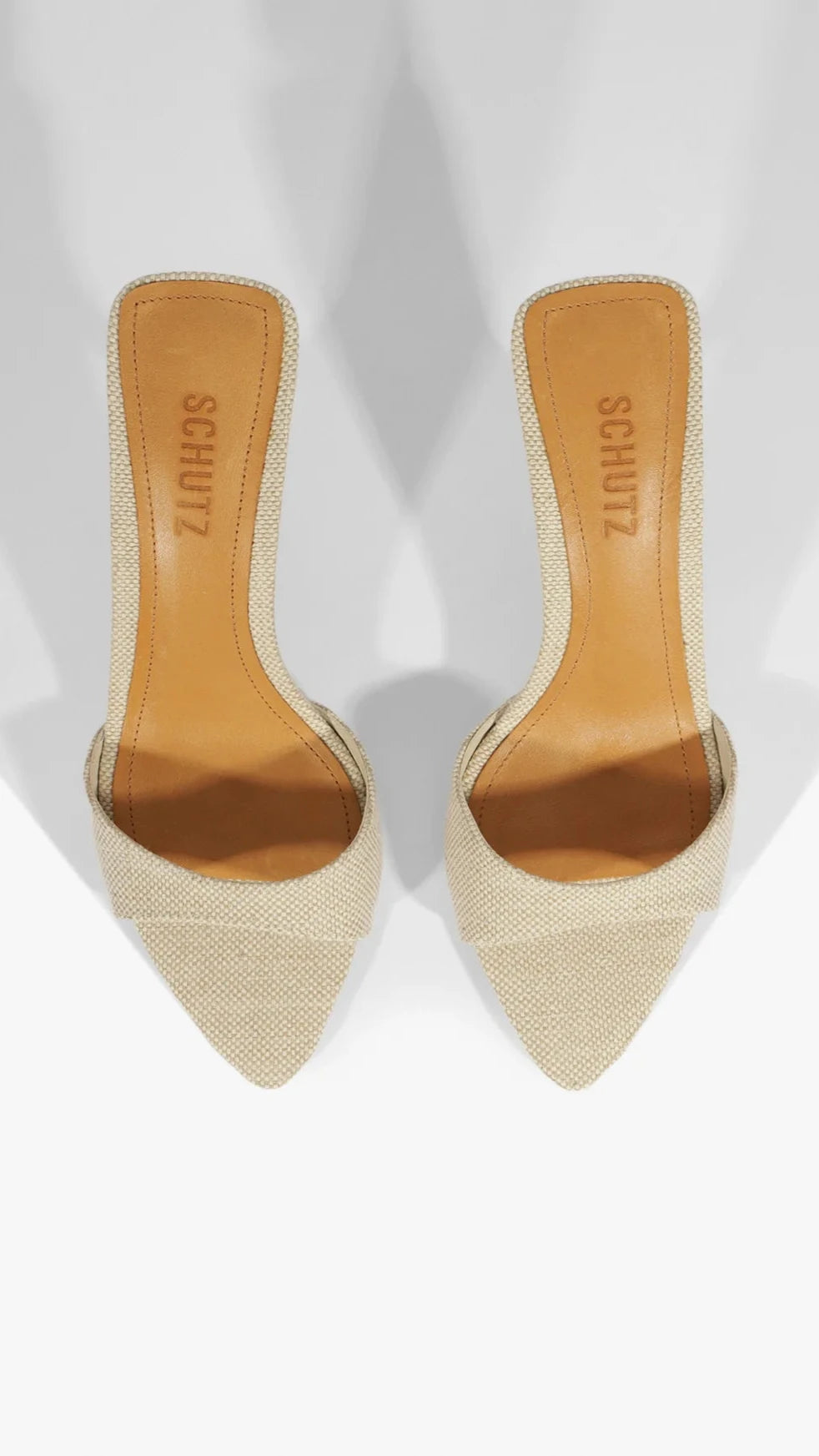Elodie Linen Heel in Off White