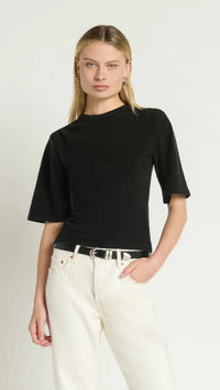 Nation LTD Samera Shirred Top in Black