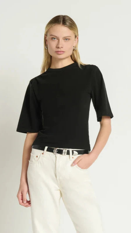 Nation LTD Samera Shirred Top in Black
