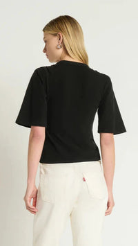 Nation LTD Samera Shirred Top in Black