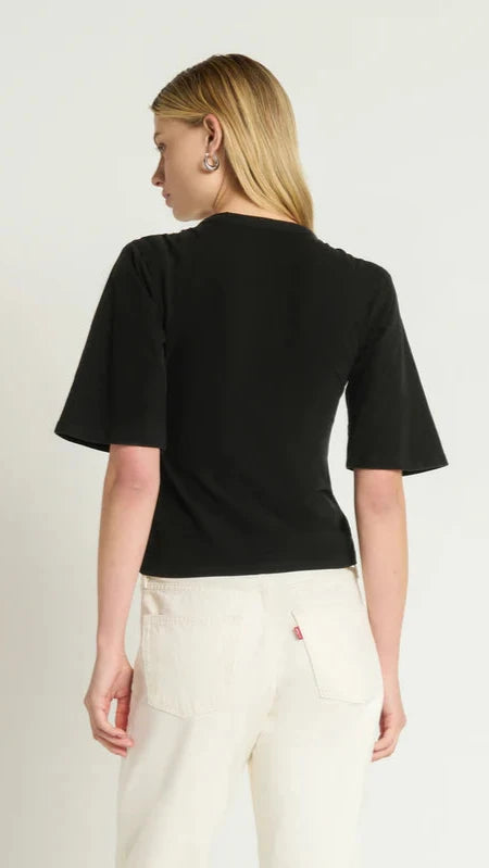 Nation LTD Samera Shirred Top in Black