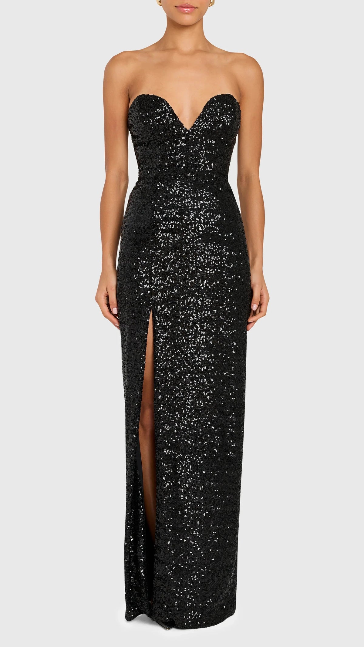 Amanda Uprichard Cherri Sequin Gown in Black