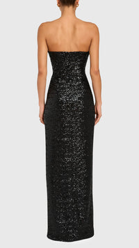 Amanda Uprichard Cherri Sequin Gown in Black