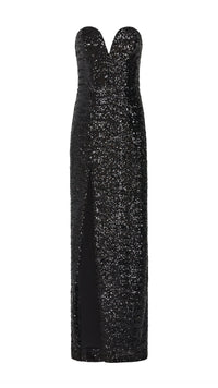 Amanda Uprichard Cherri Sequin Gown in Black