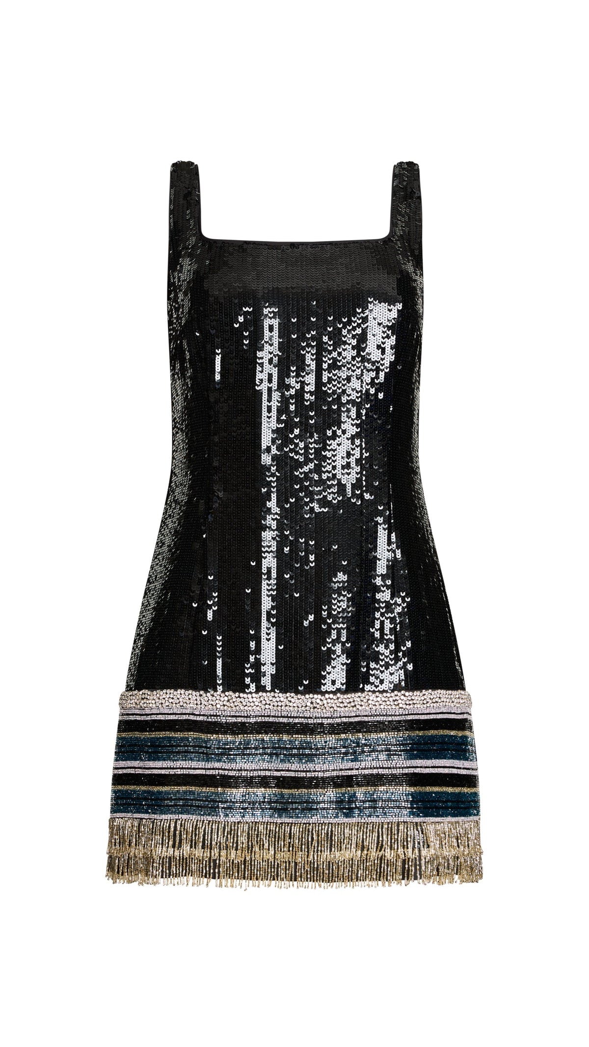 Amanda Uprichard Augustine Sequin Mini Dress in Black Multi