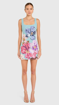 Amanda Uprichard Augustine Sequin Mini Dress in Daphne Floral