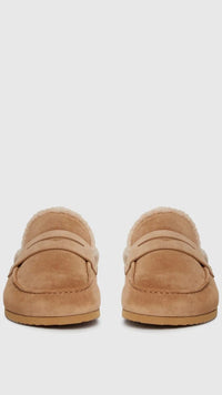 Paige Wynn Shearling Flat in Camel