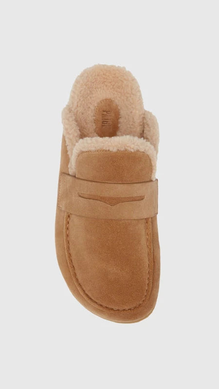 Paige Wynn Shearling Flat in Camel