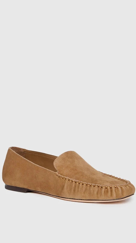 Paige Elodie Suede Flat in Camel