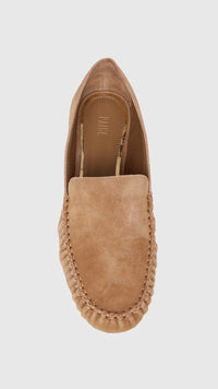 Paige Elodie Suede Flat in Camel