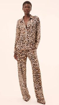 Misa Celine Top in Leopard Print
