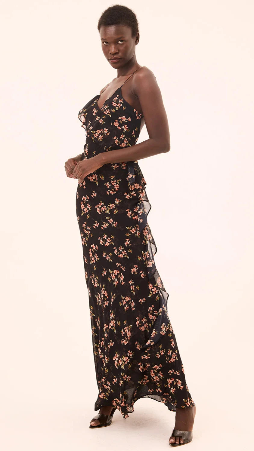 Misa Gillian Maxi Dress in Autumn Cluster Print