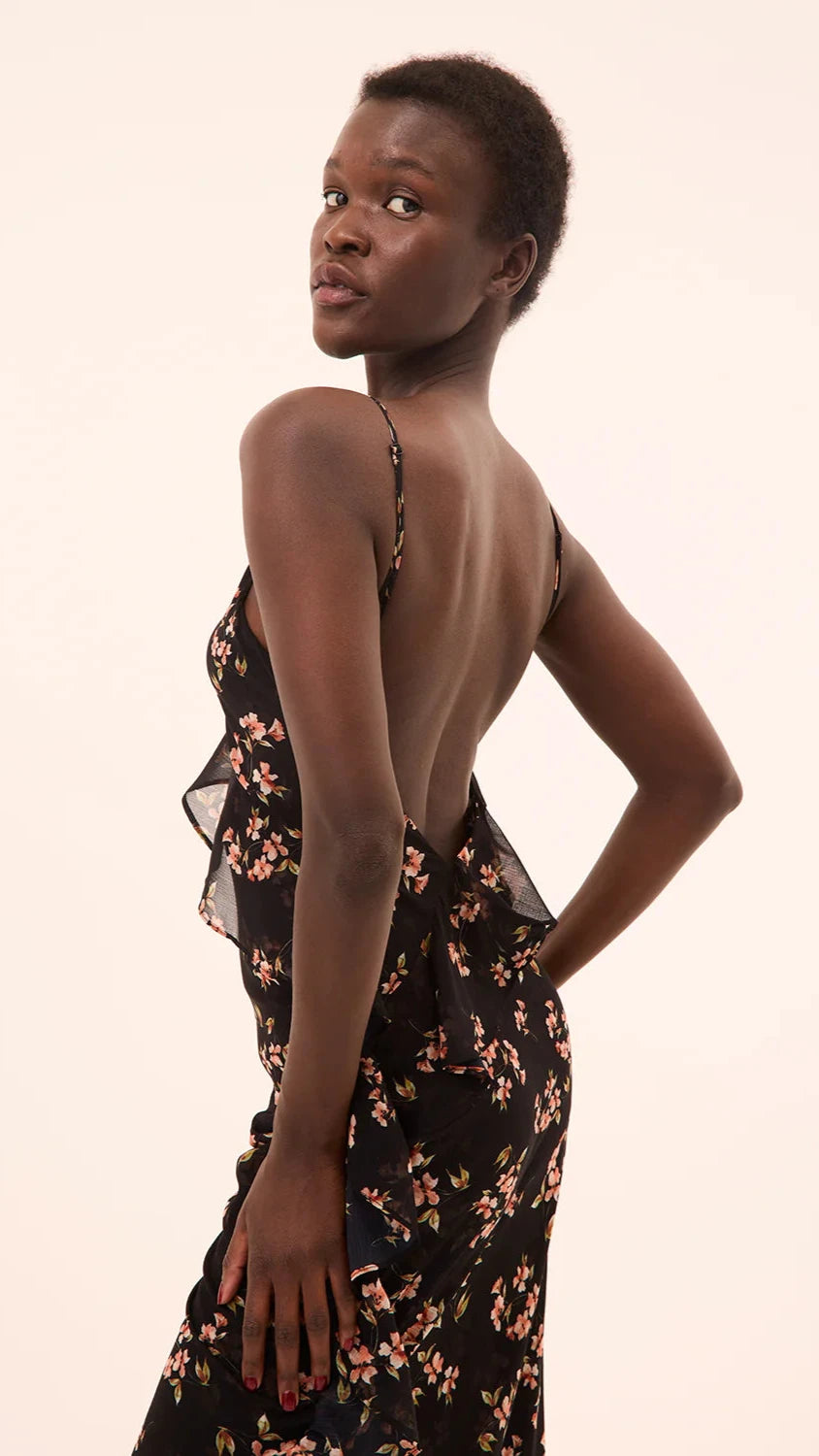 Misa Gillian Maxi Dress in Autumn Cluster Print