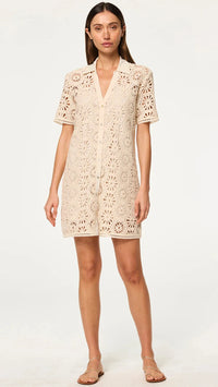 Misa Carmel Crochet Shift Dress in Summer Crochet