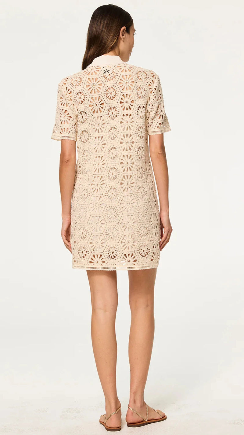 Misa Carmel Crochet Shift Dress in Summer Crochet