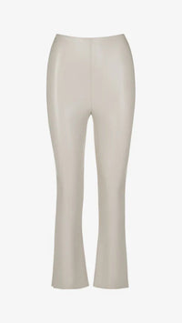 Commando Faux Leather Crop Flare in Porcelain
