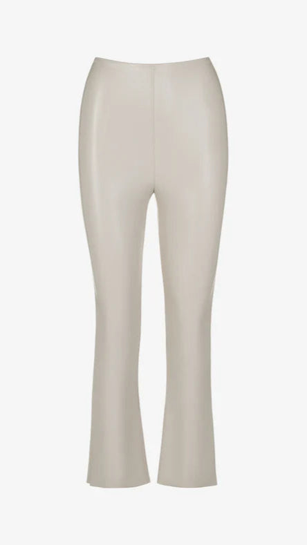 Commando Faux Leather Crop Flare in Porcelain