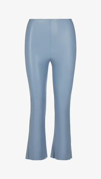 Commando Faux Leather Crop Flare in Vintage Blue