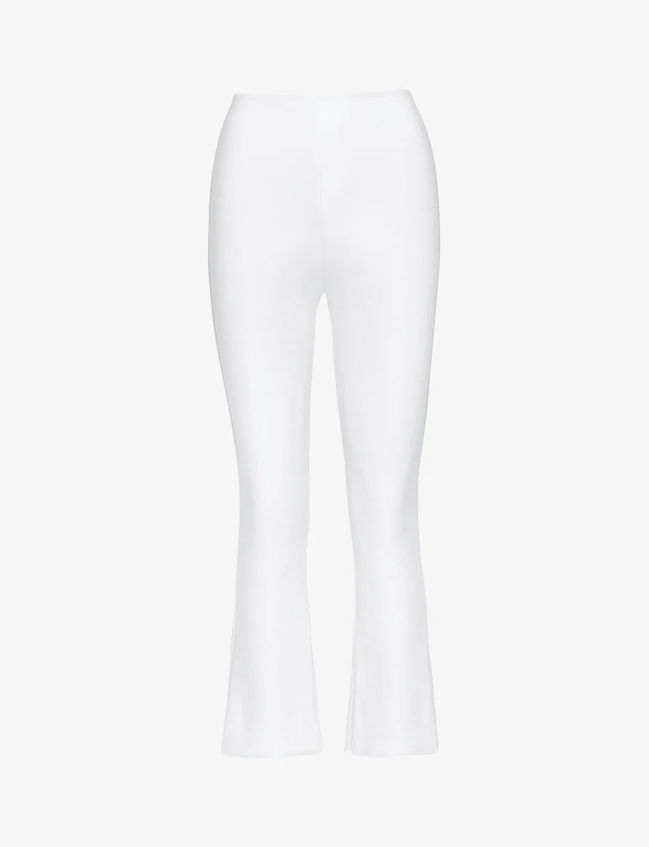 Commando Faux Leather High Waisted Crop Flare Pant in White