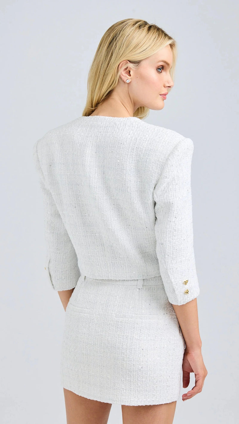 Generation Love Monty Tweed Jacket in White