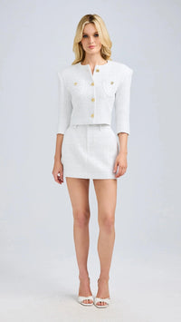 Generation Love Monty Tweed Jacket in White