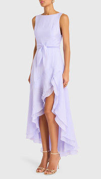 Amanda Uprichard Casella Maxi Dress in Blue/White Stripe