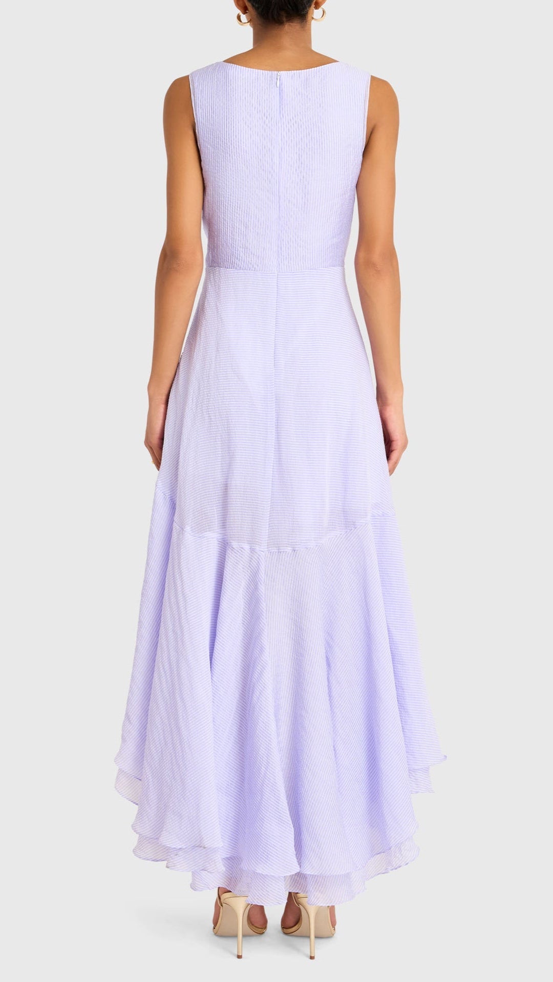 Amanda Uprichard Casella Maxi Dress in Blue/White Stripe